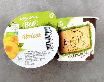 Yaourt fermier adelle à l'abricot