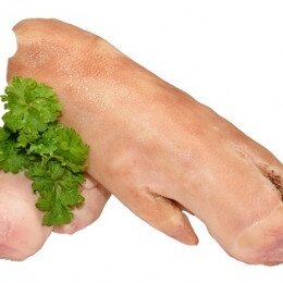 Porc, pieds cuits en gelée