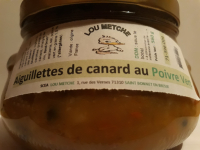 Aiguillettes de canard sauce au poivre vert