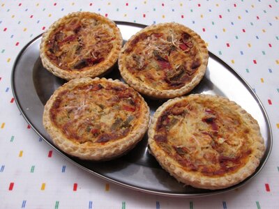 Quiches aux poivrons x 4