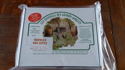 Ravioles  cèpes artisanales