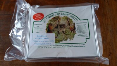 Ravioles au beaufort artisanales