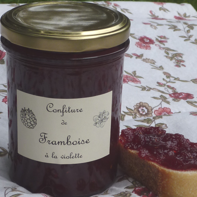 Confiture originale : framboise à la violette