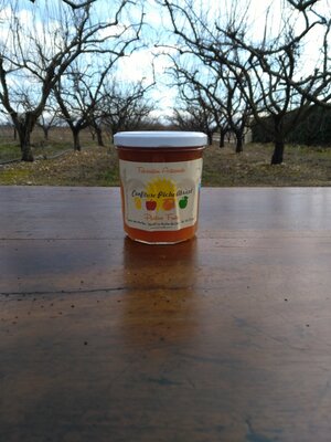 Lot 2 pots confiture peche-abricot