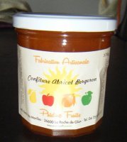 Lot 1 pot confiture abricot + 1 pot confiture peche abricot