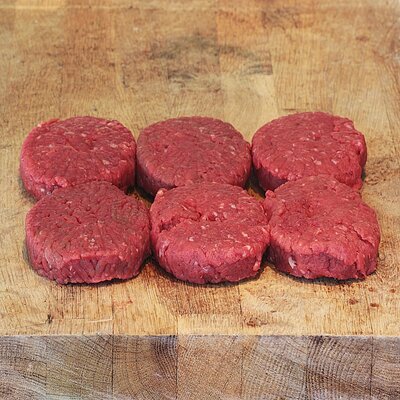 Galettes de boeuf assaisonnees x6