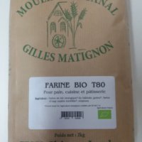 Farine de blé bio t80 conditionnée par 5 kg