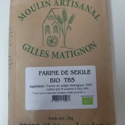 Farine de seigle bio t85 conditionnée par 2 kg