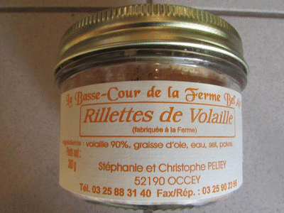 Rillette de volailles de 300g