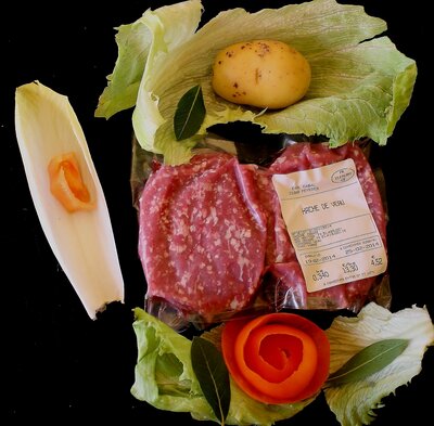2 steak hache de veau environ 0.330g