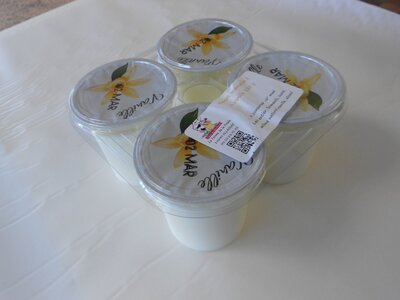 Yaourts aromatisés à la vanille par barquette de 4u