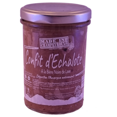 Confit d'échalotes à la bière noire de lave