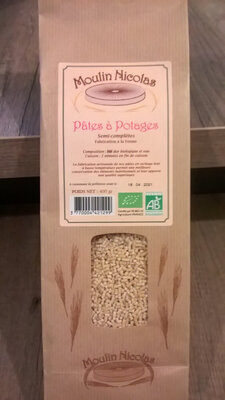 Pâtes à potage semi-complètes