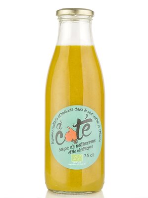 Soupe bio de potimarron aux châtaignes