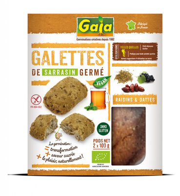 Galettes de sarrasin germé - raisin