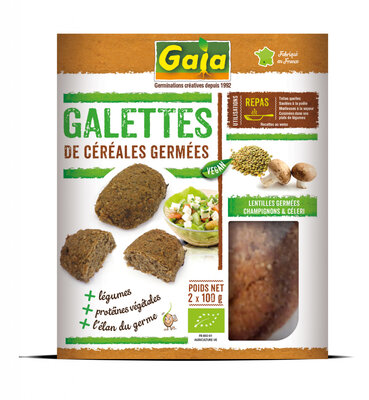 Galettes céréales germées - lentilles 2x100 g