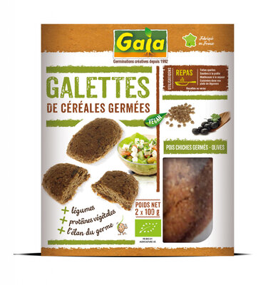 Galettes pois chiche olives 2x100 g