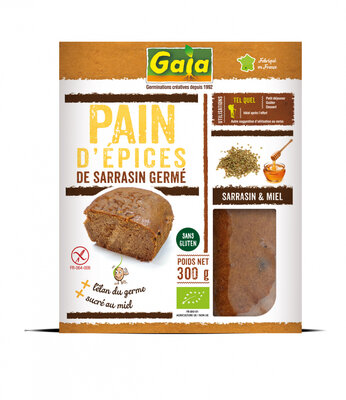 Pain d'épices de sarrasin germé au