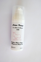 Crème visage 10% de lait d'ânesse - argan + rose + abricot - 50ml