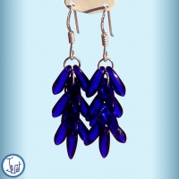 Boucles d'oreilles outremer, courtes en acier chirurgical