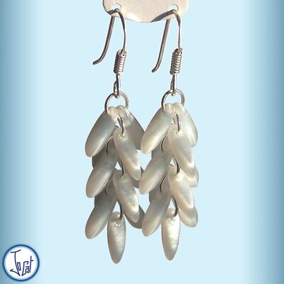 Boucles d'oreilles neige, courtes en acier chirurgical 