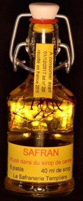 Safran de haute cote d'or infusé dans le sirop de canne a sucre