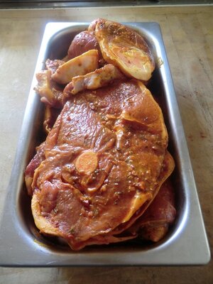 Tranche gigot mariné