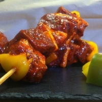 Brochette de canard marinées an