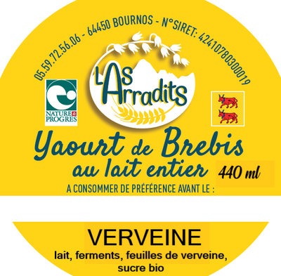 Yaourt au lait de brebis verveine