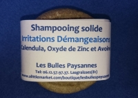 Shampooing solide irritations démangeaisons calendula* oxyde de zinc avoine