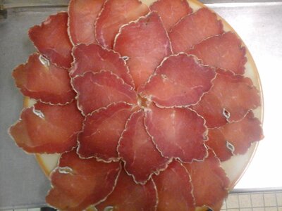Noix de jambon séchée tranchée