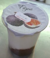 Yaourt nature sur coulis : figue (2 x 125g.)
