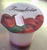 Yaourt nature sur coulis : framboise (2x125g.)