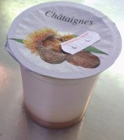 Yaourt nature sur coulis : châtaigne (2x125g.)