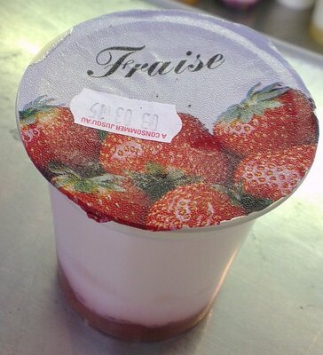 Yaourt nature sur coulis : fraise (2 x 125g.)