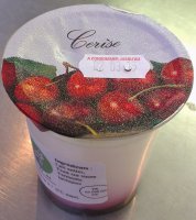 Yaourt nature sur coulis : cerise (2 x 125g.)