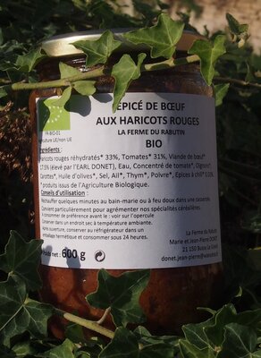 Epicé de boeuf aux haricots rouges bio