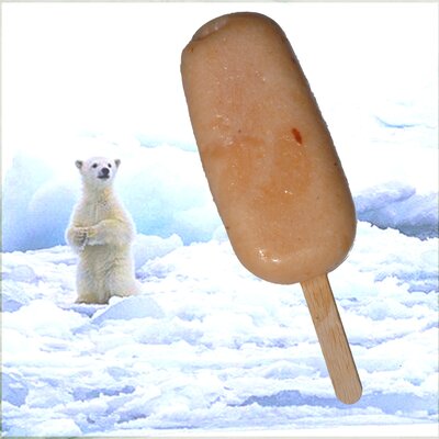 6 glaces : cassis - fraise - orange