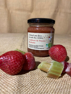 Confiture de fraises rhubarbe