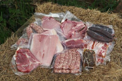 Caissette de porc bio 5kg ( emballé sous vide)
