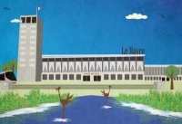 Poster photo 42x60 cm hôtel de ville du havre