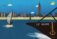 Poster mat 60x80cm le havre from sea