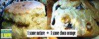 2 scones : raisin + nature