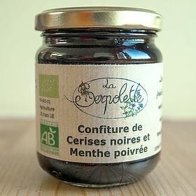 Confiture de cerises noires et menth
