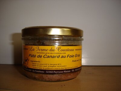 Pâté de canard au foie gras en verrine 180 g