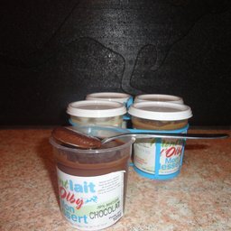 Crème dessert choco-noisette - 4 x 125g.
