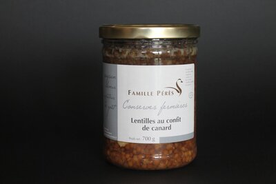 Lentilles au confit de canard - 700g