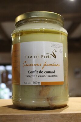 Confit de canard : demi canard 1100g