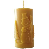 Bougie bonhomme de neige