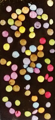 Tablette de chocolat noir et smarties